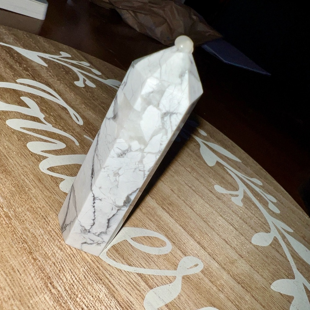 White Howlite Crystal Tower